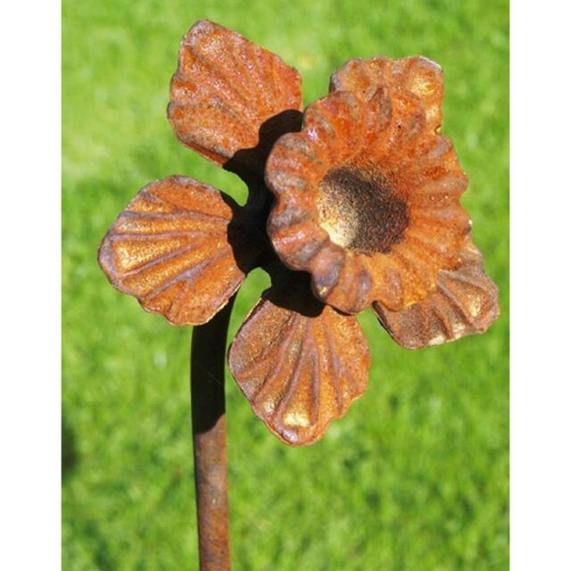 Poppyforge Pack of 3 Daffodil Feature Plant Pin 5Ft - Steel - H154.2 cm - BM/RtR in Brown - image 1