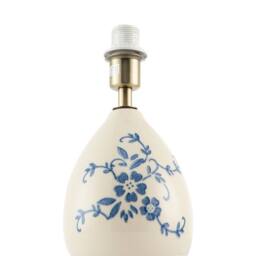 Happy Homewares Hand Painted Blue Floral Themed Ceramic Table Lamp Base with Switch - thumbnail 4