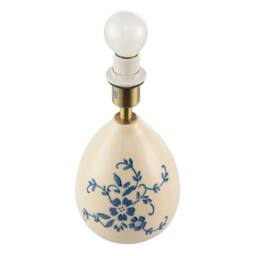 Happy Homewares Hand Painted Blue Floral Themed Ceramic Table Lamp Base with Switch - thumbnail 3