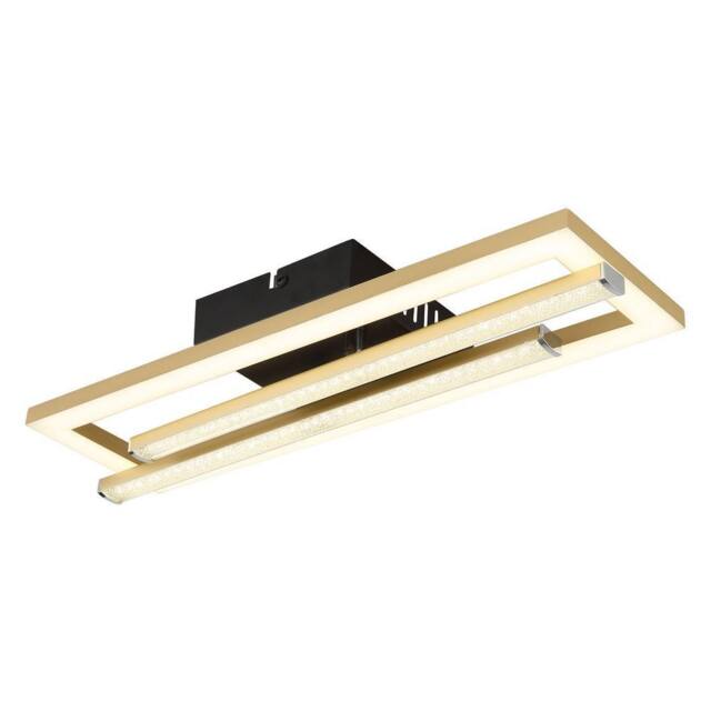 Netlighting Highway Integrated LED Semi Flush Ceiling Light Matt Gold 2x LED 4000K - image 1