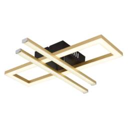 Netlighting Highway Integrated LED Semi Flush Ceiling Light Matt Gold 2x LED 4000K - thumbnail 5