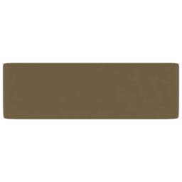 Berkfield Home Luxury Wash Basin Matt Cream 41x30x12 cm Ceramic in Khaki - Size: 41 x 30 x 12 cm - thumbnail 4