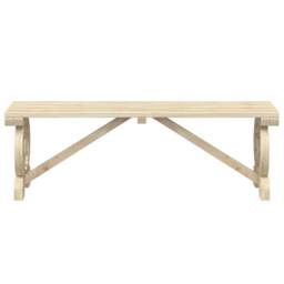 Berkfield Home Garden Bench 115 cm Solid Wood Fir in Light Oak - thumbnail 4
