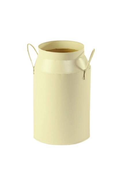 KDMD Cream Milk Churn 25cm Tin Indoor Planter - image 1