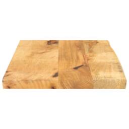 Berkfield Home Table Top 40x20x2.5 cm Live Edge Solid Wood Rough Mango in Brown - thumbnail 4