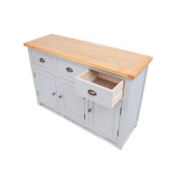 Cabinet Bits Argenta Light Grey 3 Drawer 3 Door Sideboard Brass Cup Handle - thumbnail 5