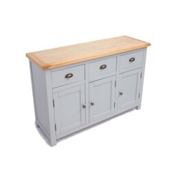 Cabinet Bits Argenta Light Grey 3 Drawer 3 Door Sideboard Brass Cup Handle - thumbnail 4