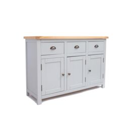 Cabinet Bits Argenta Light Grey 3 Drawer 3 Door Sideboard Brass Cup Handle - thumbnail 3