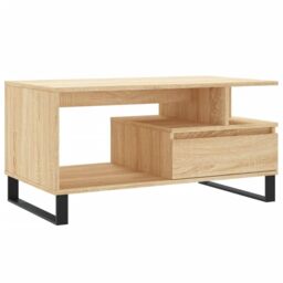 Coffee Table Sonoma Oak 90x49x45 cm Engineered Wood - thumbnail 3