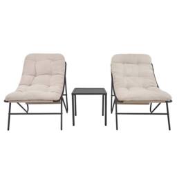 Monstershop 3 Piece Bistro Set - Grey & Cream