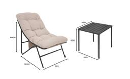 Monstershop 3 Piece Bistro Set - Grey & Cream - thumbnail 6
