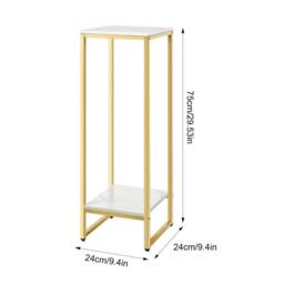 EONLION White 30 Inch Tall Plant Stand Indoor, 2 Tier Metal Plant Stand - thumbnail 2