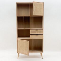Minster Display Cabinet - Wood - L40 x W92 x H189 cm - Light Brown - Size: 1 Pack - thumbnail 2