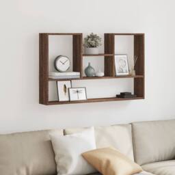 Berkfield Home Wall Shelf Brown Oak 99x15x60 cm Engineered Wood - Size: 99 x 15 x 60 cm - thumbnail 3