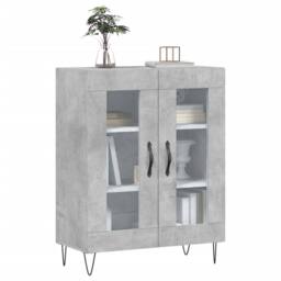 Berkfield Home Sideboard Concrete Grey 69.5x34x90 cm Engineered Wood - thumbnail 3