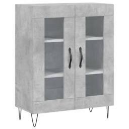 Berkfield Home Sideboard Concrete Grey 69.5x34x90 cm Engineered Wood - thumbnail 1