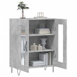 Berkfield Home Sideboard Concrete Grey 69.5x34x90 cm Engineered Wood - thumbnail 4
