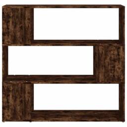 Berkfield Home Classic Book Cabinet/Room Divider Smoked Oak 100x24x94 cm in Brown - Size: 100 x 24 x 94 cm - thumbnail 5