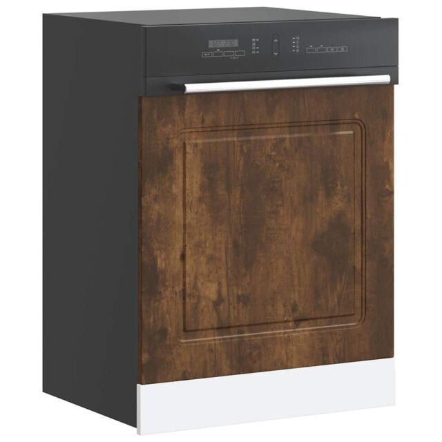 Berkfield Home Dishwasher Panel¬†Kalmar¬†Smoked Oak 60x1.5x67 cm Engineered Wood in Brown - image 1