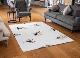 Benjamin Tate Design Flower Bunches Designer Rug in Natural - Size: Large - thumbnail 2