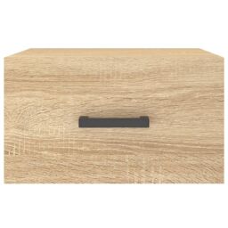 Berkfield Home Wall-mounted Bedside Cabinets 2 pcs Sonoma Oak 35x35x20 cm in Brown - Size: 35 x 35 x 20 cm - thumbnail 6