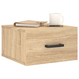 Berkfield Home Wall-mounted Bedside Cabinets 2 pcs Sonoma Oak 35x35x20 cm in Brown - Size: 35 x 35 x 20 cm - thumbnail 3