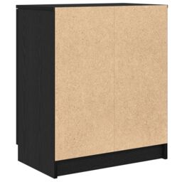 Berkfield Home Shoe Cabinet Black Oak 59x35x70 cm Engineered Wood - Size: 59 x 35 x 70 cm - thumbnail 6