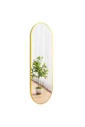 Living and Home Modern Oval Metal Full Length Wall Mirror in Gold - thumbnail 2