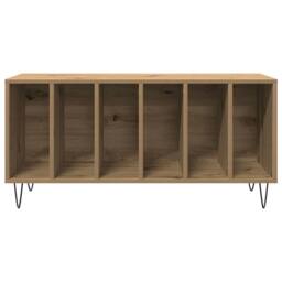 Berkfield Home Record Cabinet Artisan Oak 100x38x48 cm Engineered Wood in Brown - Size: 100 x 38 x 48 cm - thumbnail 5