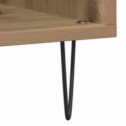 Berkfield Home Record Cabinet Artisan Oak 100x38x48 cm Engineered Wood in Brown - Size: 100 x 38 x 48 cm - thumbnail 8