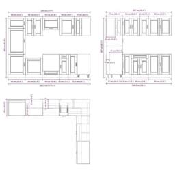 Berkfield Home Elegant 14 Piece Kitchen Cabinet Set Porto Old Wood Engineered Wood in Brown - thumbnail 9