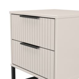 Ready Assembled 2 U Menai 2 Drawer Bedside (Ready Assembled) in Taupe - Size: Small - thumbnail 4