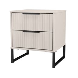 Ready Assembled 2 U Menai 2 Drawer Bedside (Ready Assembled) in Taupe - Size: Small - thumbnail 3