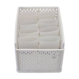 ExtraStar Space-Saving Stackable Storage Basket with Shirt Folders in Off-White - thumbnail 6