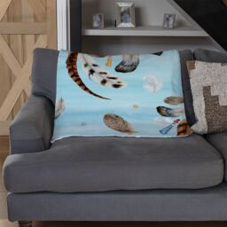 Benjamin Tate Design Native American Tribe Decor Blanket in Natural - Size: 120 cm x 150 cm - thumbnail 2
