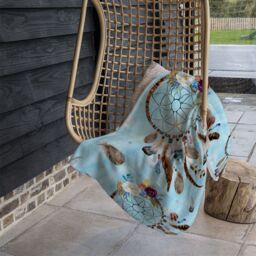 Benjamin Tate Design Native American Tribe Decor Blanket in Natural - Size: 120 cm x 150 cm - thumbnail 4