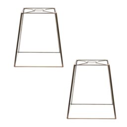 ValueLights Susie Pair of Glass Pendant Lantern Case Easy Fit Lamp Shade with LED Bulbs in Gold - thumbnail 2