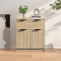 Berkfield Home Sideboard Sonoma Oak 60x30x70 cm Engineered Wood in Brown - Size: 60 x 30 x 70 cm - thumbnail 1