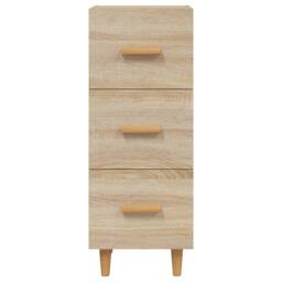 Berkfield Home Sideboard Sonoma Oak 34.5x34x90 cm Engineered Wood in Light Brown - thumbnail 5