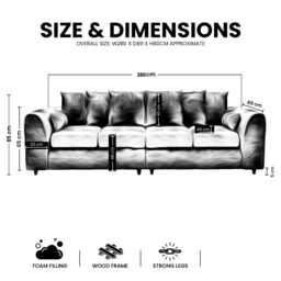 Snugg Furniture UK Limited (Scatter Back) Aurora Crushed Velvet 4 Seater 2 Corner Sofa in Light Beige - thumbnail 2