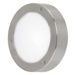 Loops IP44 Outdoor Wall Light Stainless Steel 5.4W Built in LED Porch Lamp in Metallics