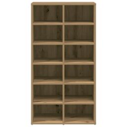 Berkfield Home Shoe Rack Artisan Oak 54x34x100.5 cm Engineered Wood in Brown - thumbnail 4