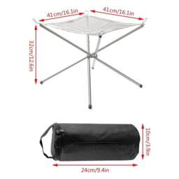 VOGREX Portable Fire Pit Camping Outdoor Bonfire Stand in Silver - thumbnail 2