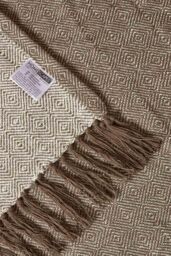 Homescapes Malda Cotton Throw with Tassels in Brown - Size: 225 cm x 255 cm - thumbnail 4