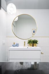 Living and Home 80cm Nordic Round Wall Mirror in Natural - thumbnail 6