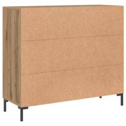 Berkfield Home Sideboard Artisian Oak 90x34x80 cm Engineered Wood in Brown - Size: 90 x 34 x 80 cm - thumbnail 7