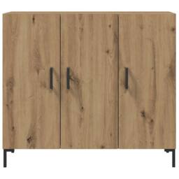 Berkfield Home Sideboard Artisian Oak 90x34x80 cm Engineered Wood in Brown - Size: 90 x 34 x 80 cm - thumbnail 4