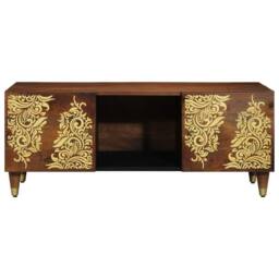 Berkfield Home Coffee Table 100x54x40 cm Solid Wood Mango in Brown - Size: 100 x 54 x 40 cm - thumbnail 3