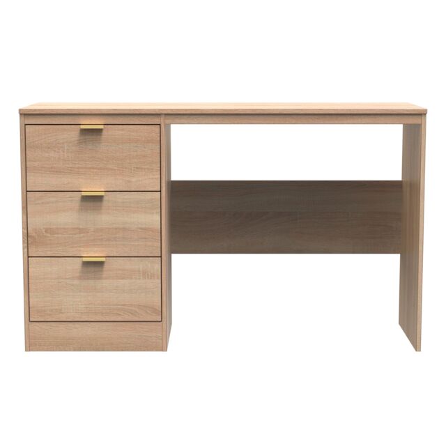 Ready Assembled 2 U Denver 3 Drawer Desk (Ready Assembled) in Light Oak - image 1