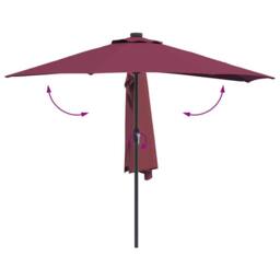 Berkfield Home Garden Parasol Bordeaux red Standard Fabric - thumbnail 9